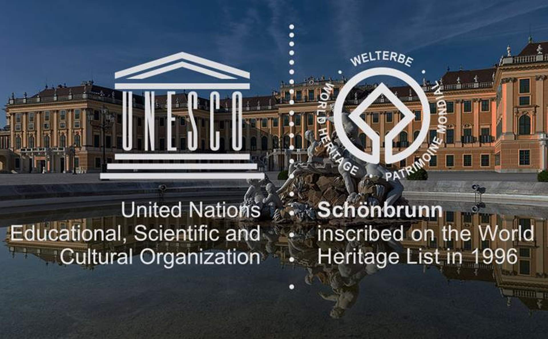 Unesco-Logo-Ehrenhof Brunnen West 2 © Schloß Schönbrunn Kultur- und Betriebsges.m.b.H. / Alexander Eugen Koller