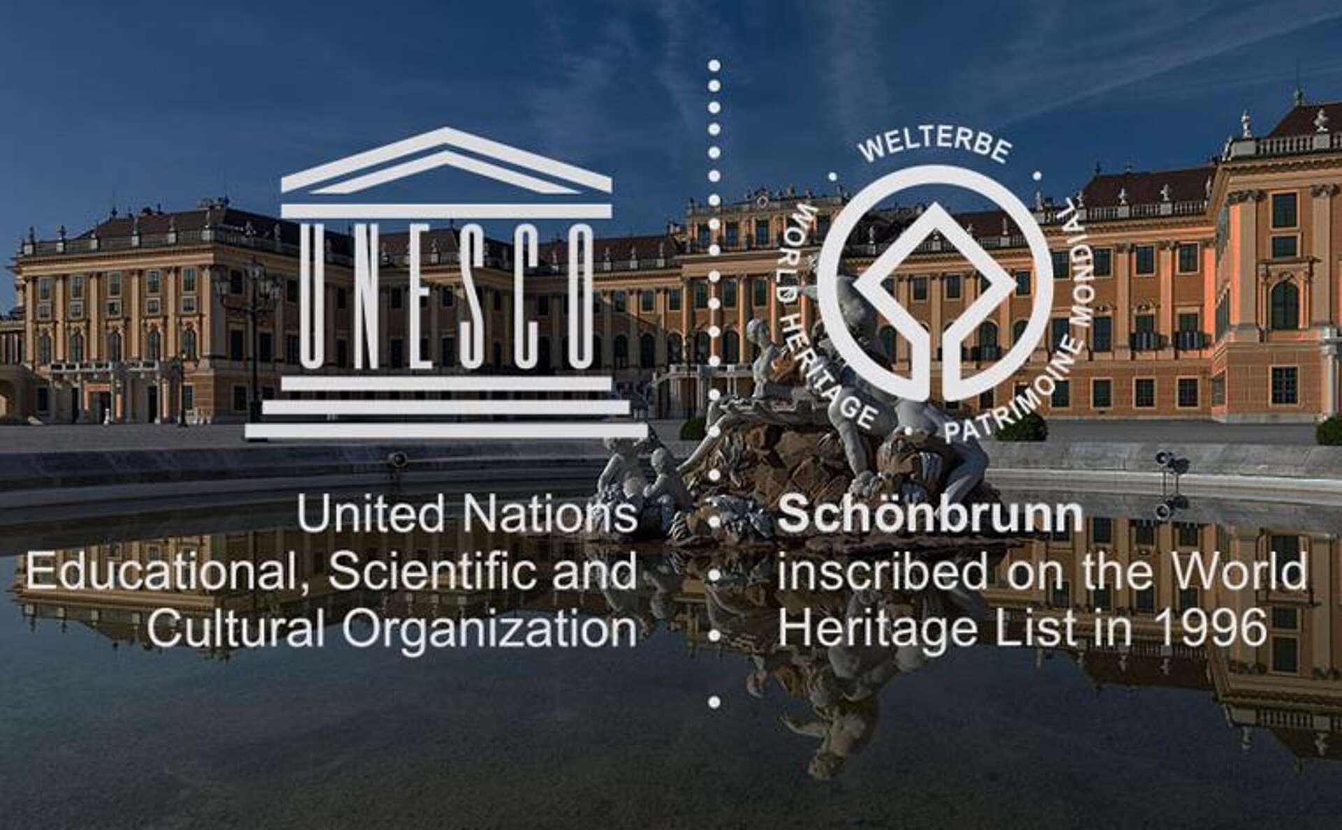 Unesco-Logo-Ehrenhof Brunnen West 2 © Schloß Schönbrunn Kultur- und Betriebsges.m.b.H. / Alexander Eugen Koller