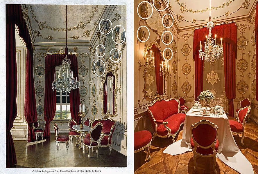 Historischer und aktueller Blick in das Frühstückskabinett