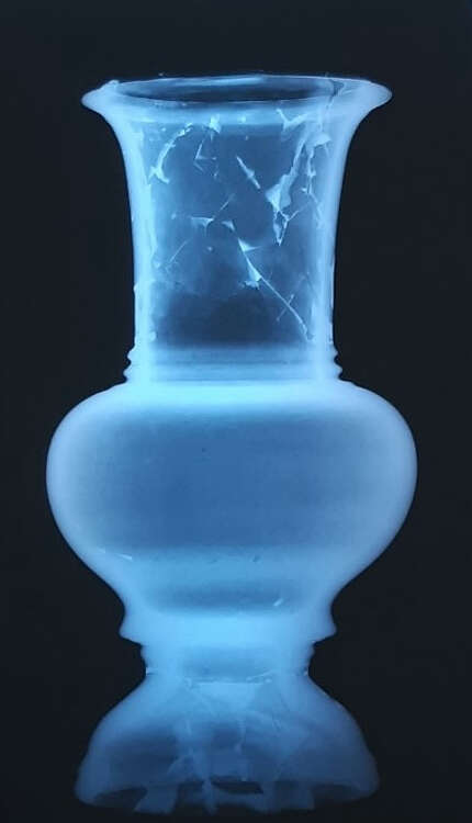 Röntgenaufnahme der Meissnervase mit Deckel