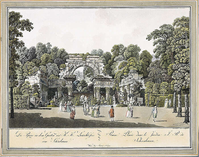 Die Ruine in dem Garten des K. K. Lustschlosses von Schönbrunn