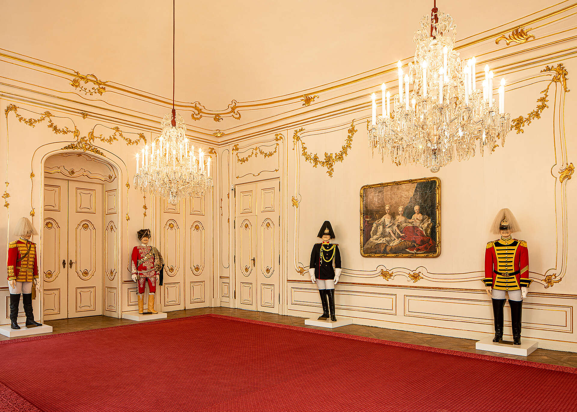 Guard room with figurines of the various guard units